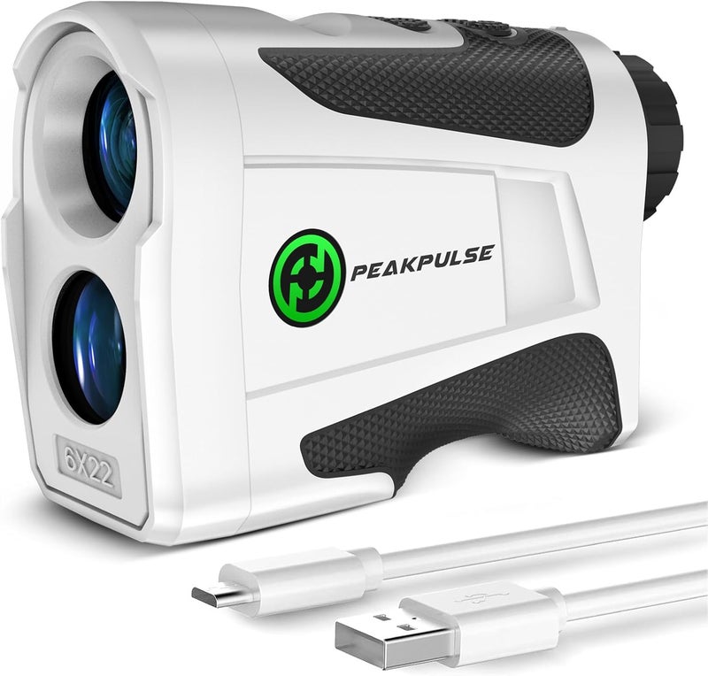 PEAKPULSE 1200 1700 Yards Golf Rangefinder Slope Magnetic Rechargeable 6X Magnification Laser Distance Range Finders Flag Pole Locked Vibration Golfer Accessories - Image 1